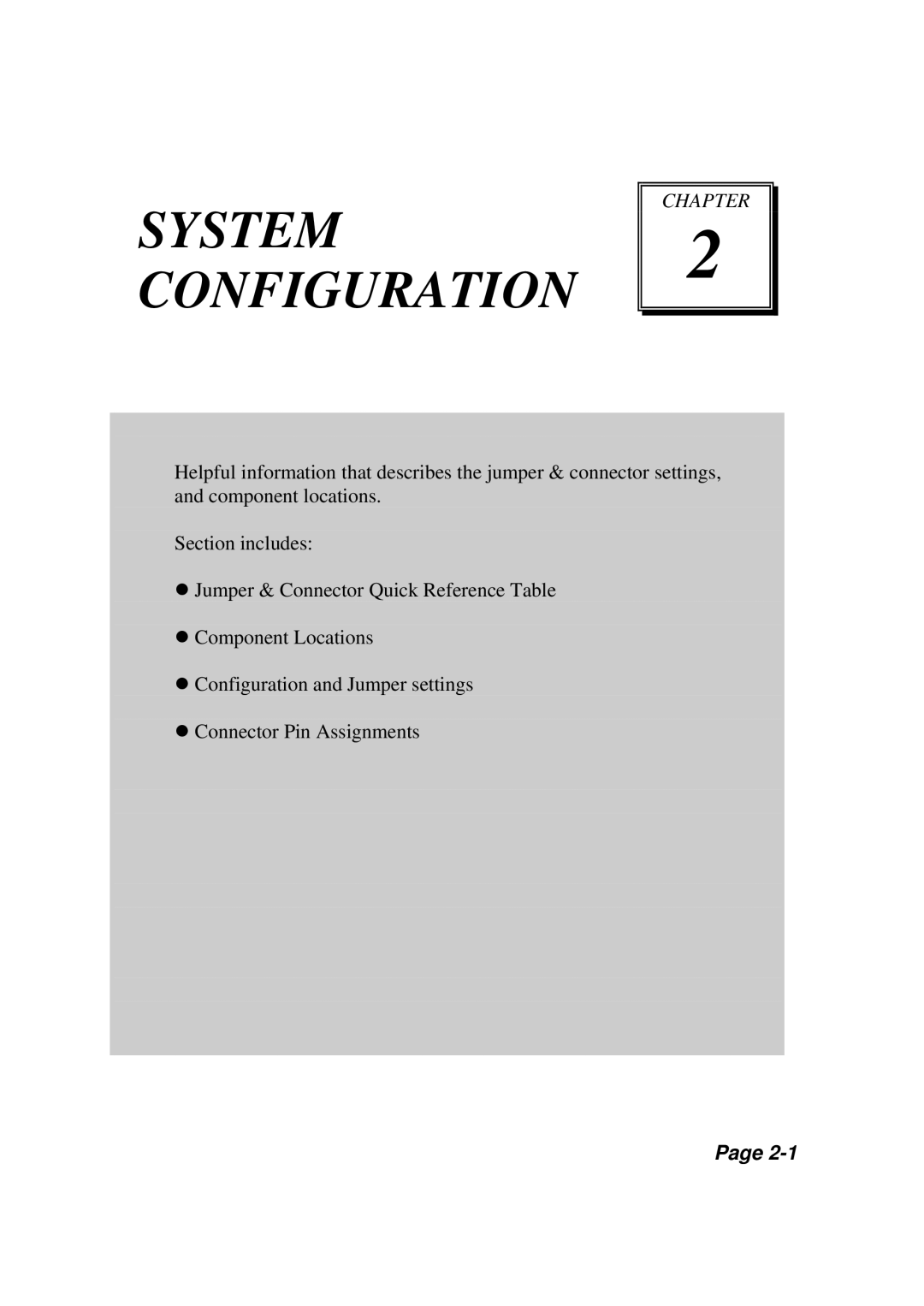 Intel PPC-7508F M1 user manual System Configuration 