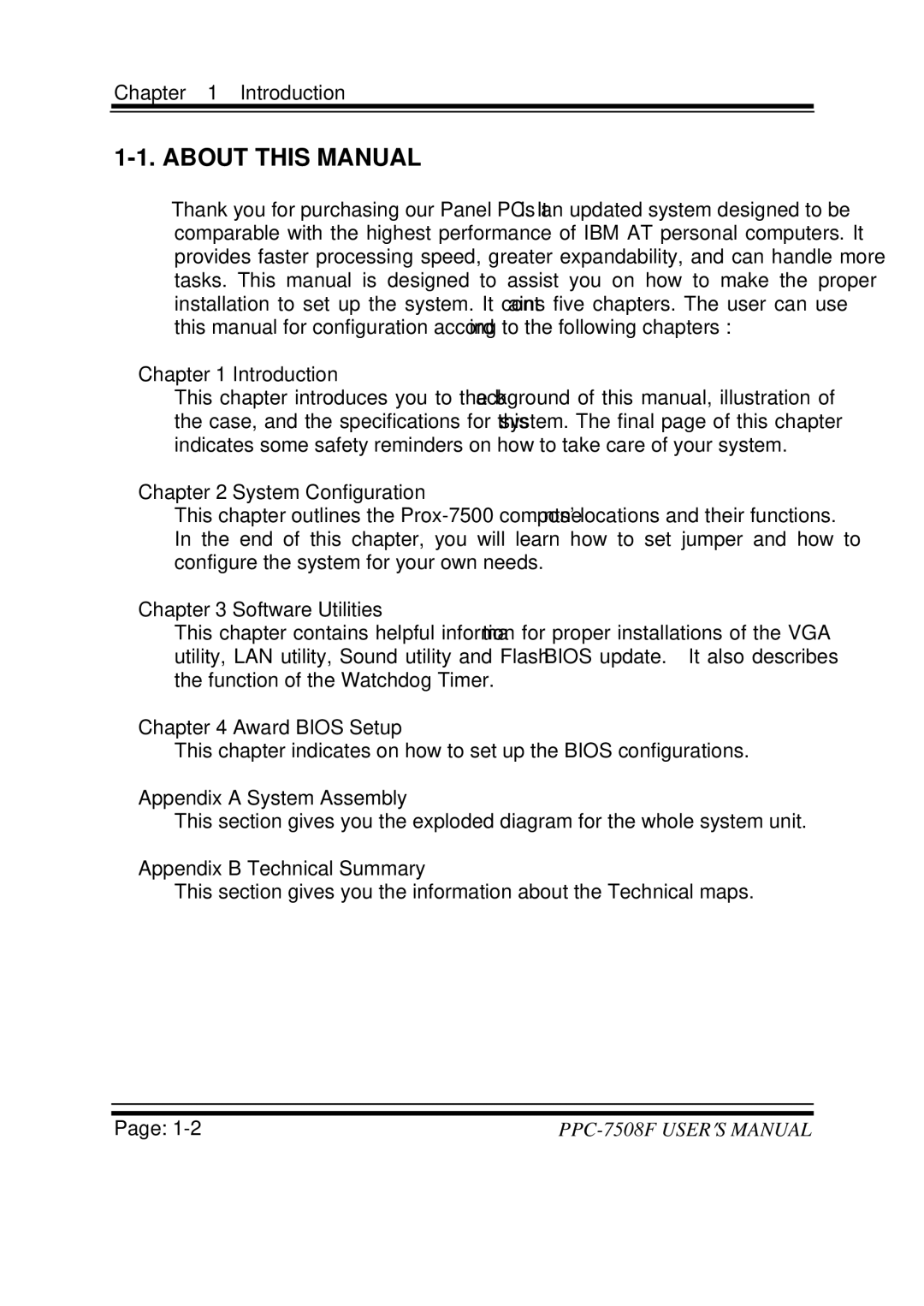 Intel PPC-7508F M1 user manual About this Manual, System Configuration 