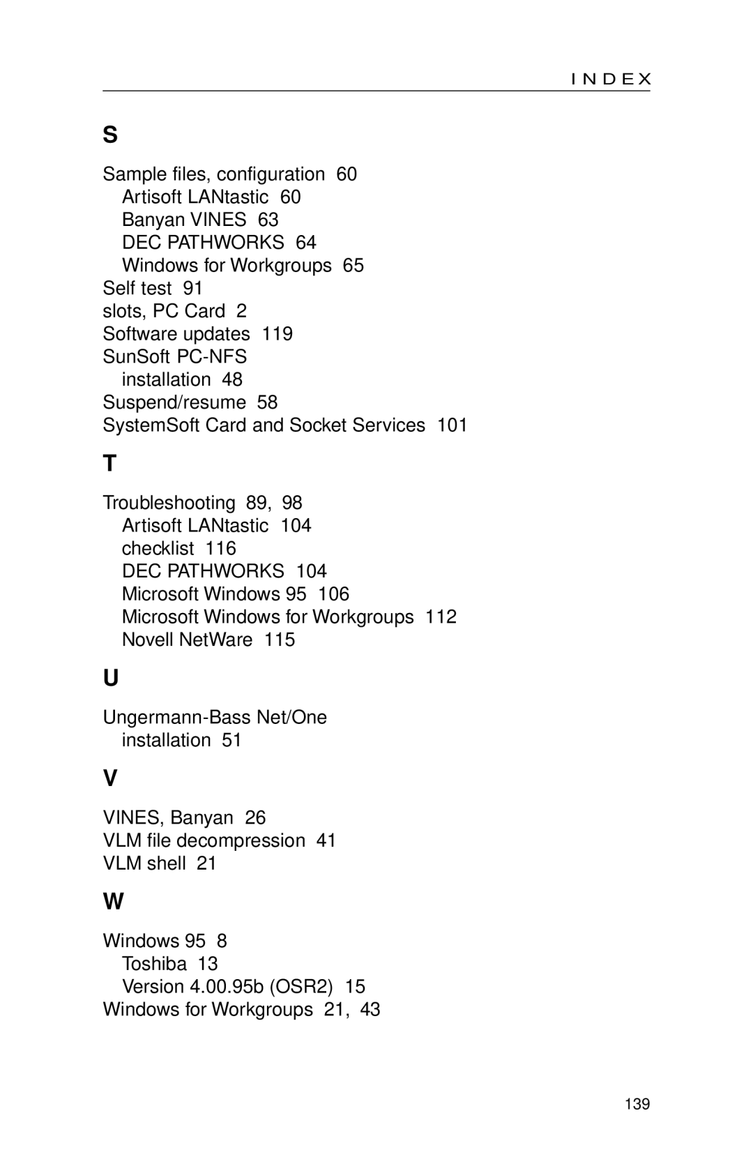 Intel PRO appendix 139 