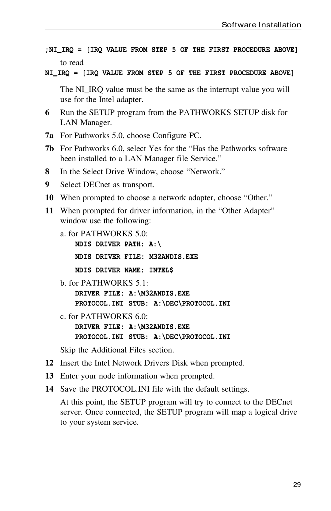 Intel PRO appendix To read 