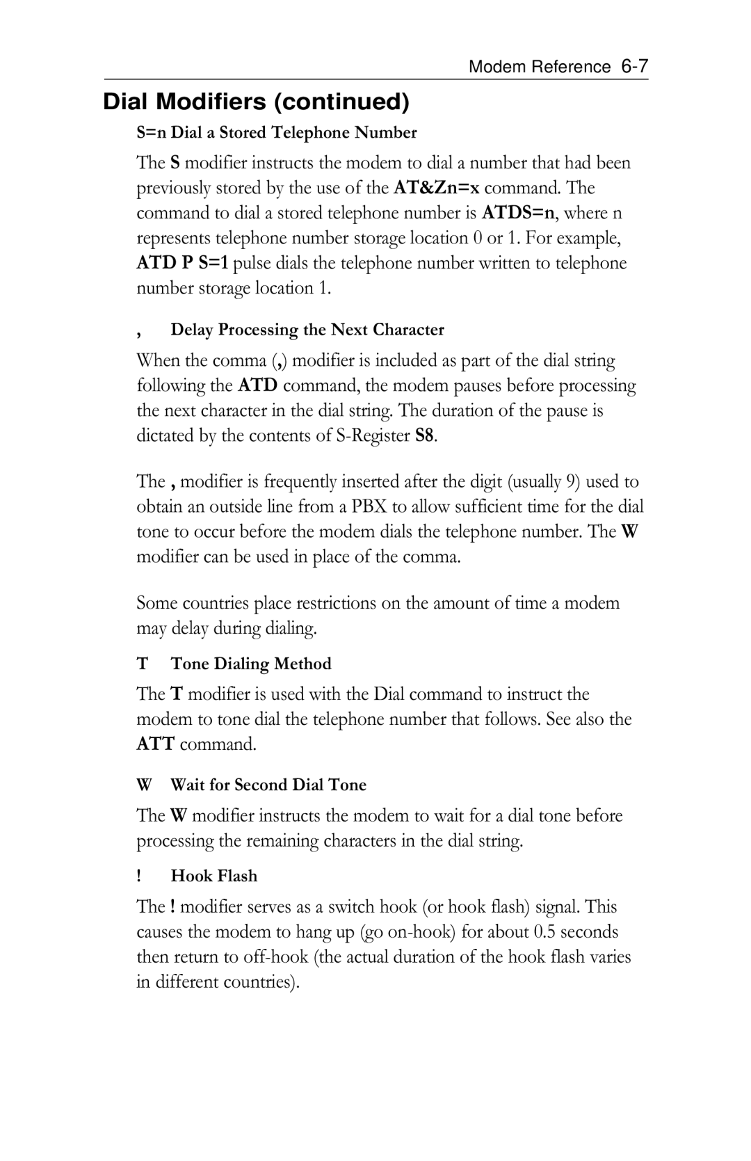 Intel PRO/100 appendix =n Dial a Stored Telephone Number, Tone Dialing Method, Wait for Second Dial Tone 