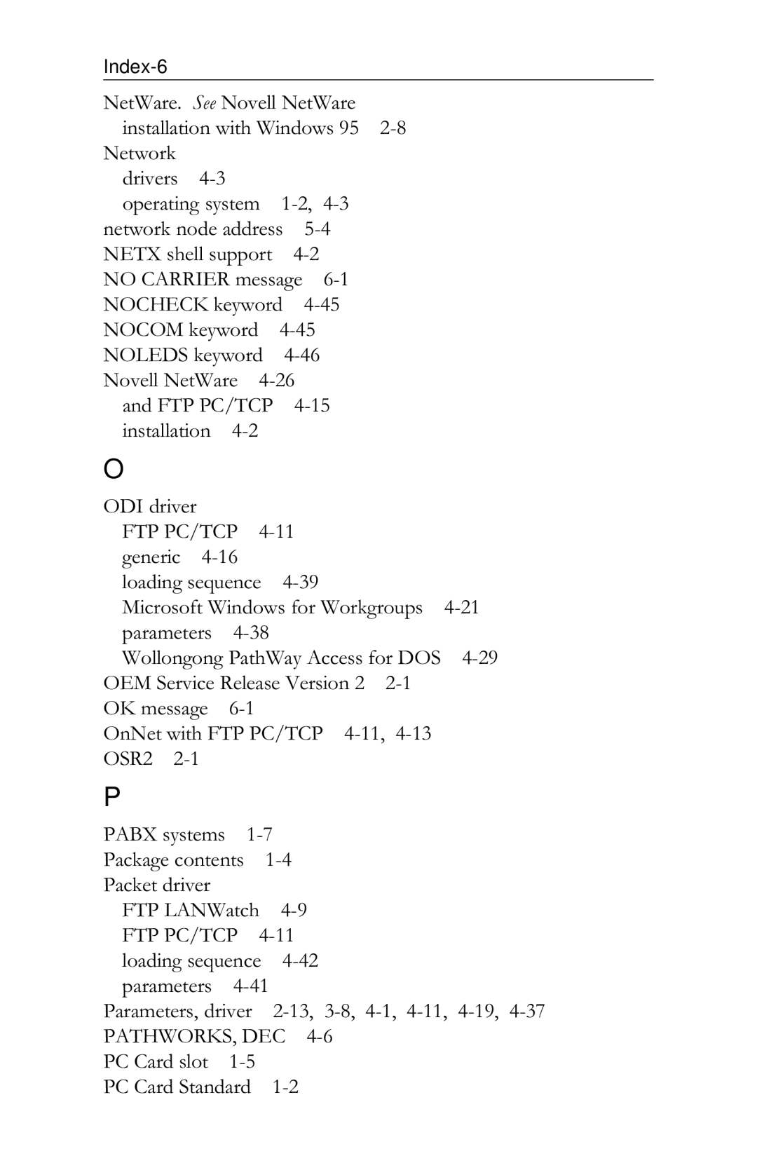 Intel PRO/100 appendix Ftp Pc/Tcp, Pathworks, Dec 