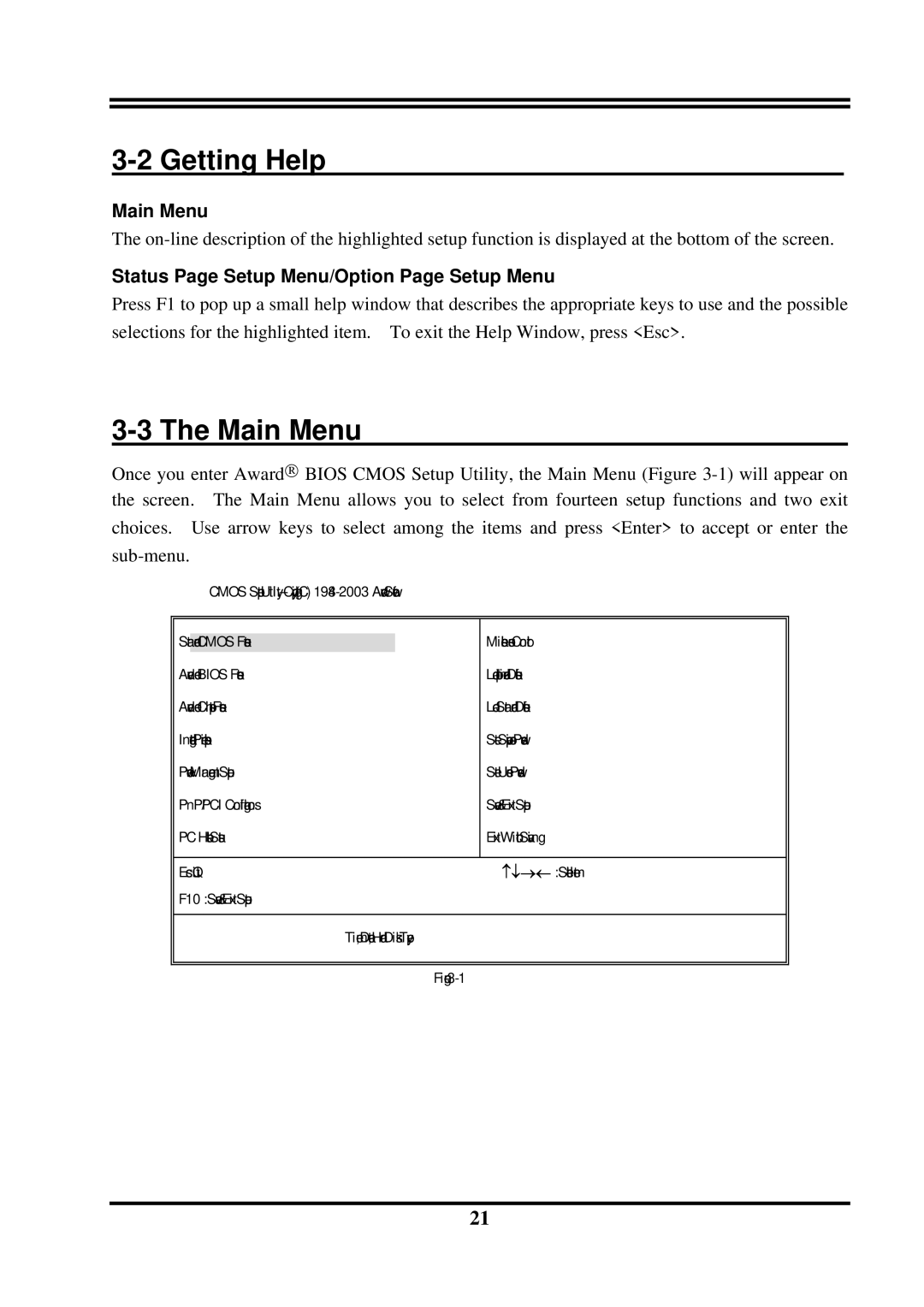 Intel PT800DBP, PT800DBZ, VIA 8237, VIA PT800 user manual Getting Help, Main Menu 