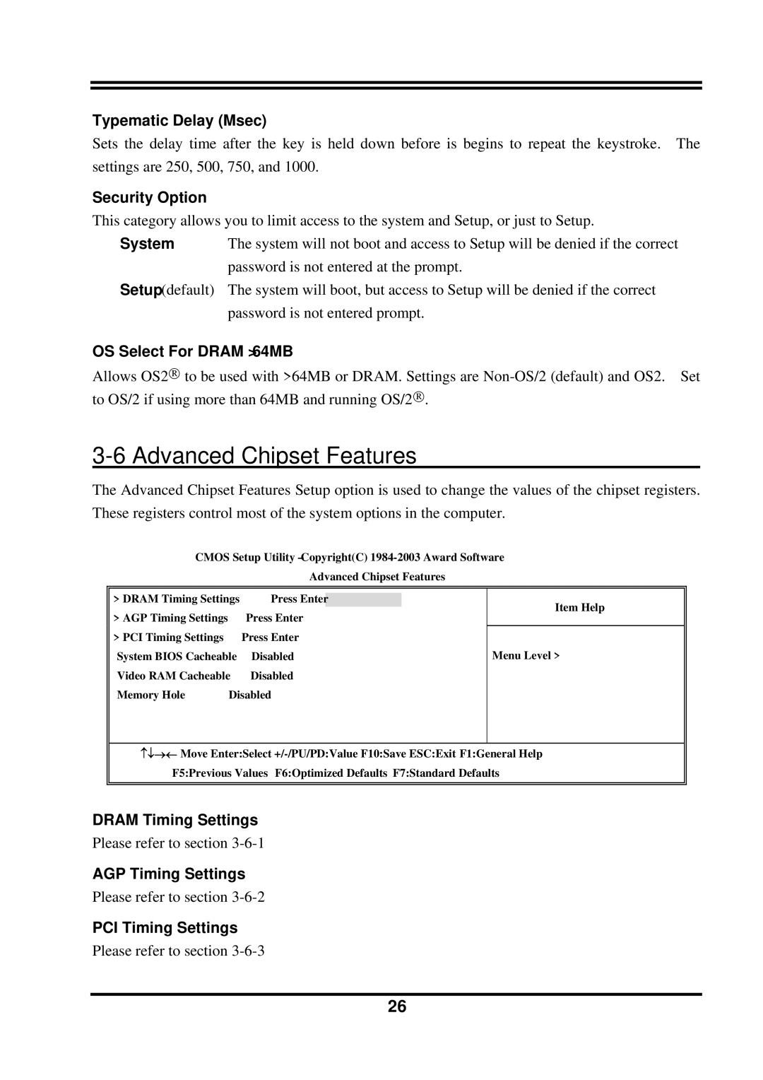 Intel PT800DBP, PT800DBZ, VIA 8237, VIA PT800 user manual Advanced Chipset Features 