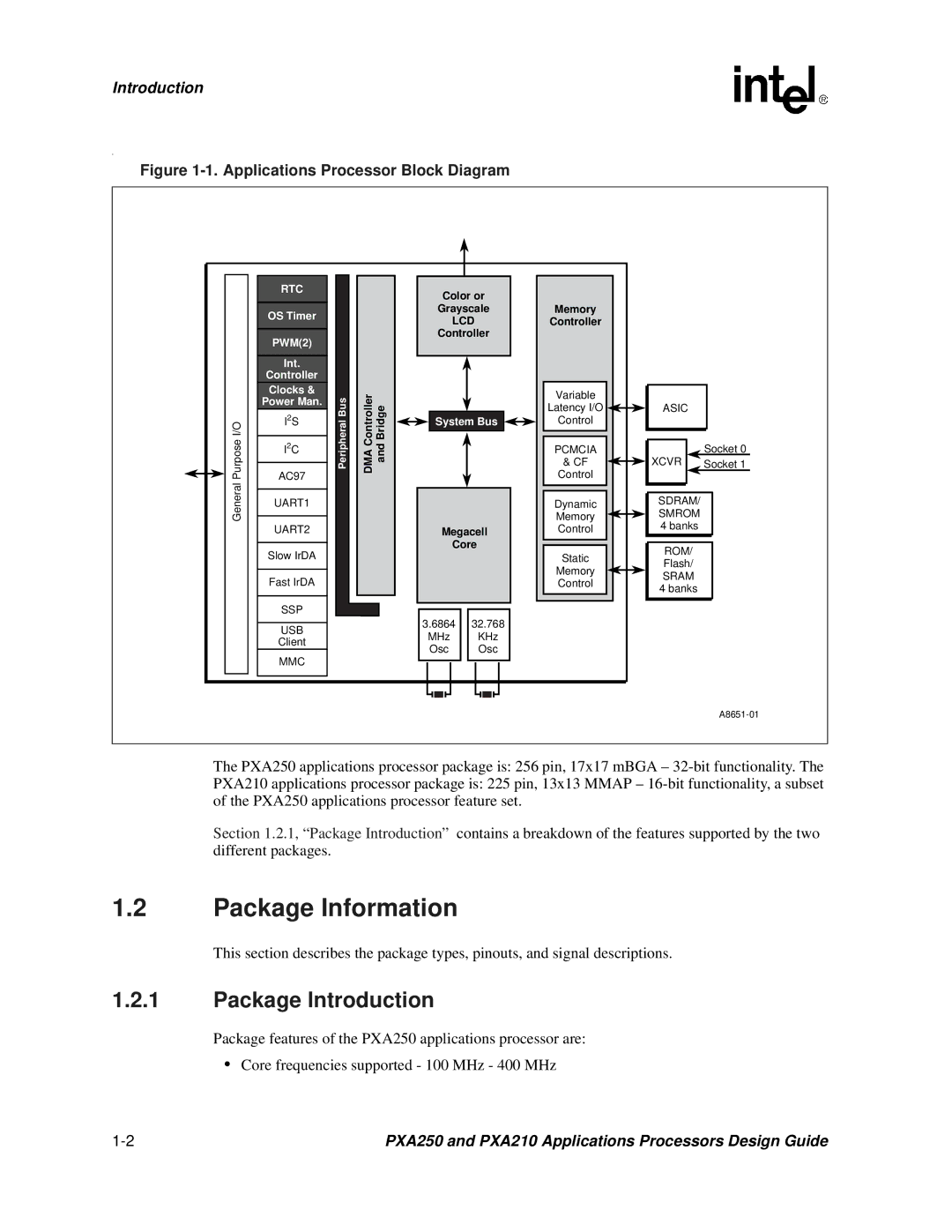 Intel PXA250 and PXA210 manual Package Information, Package Introduction 