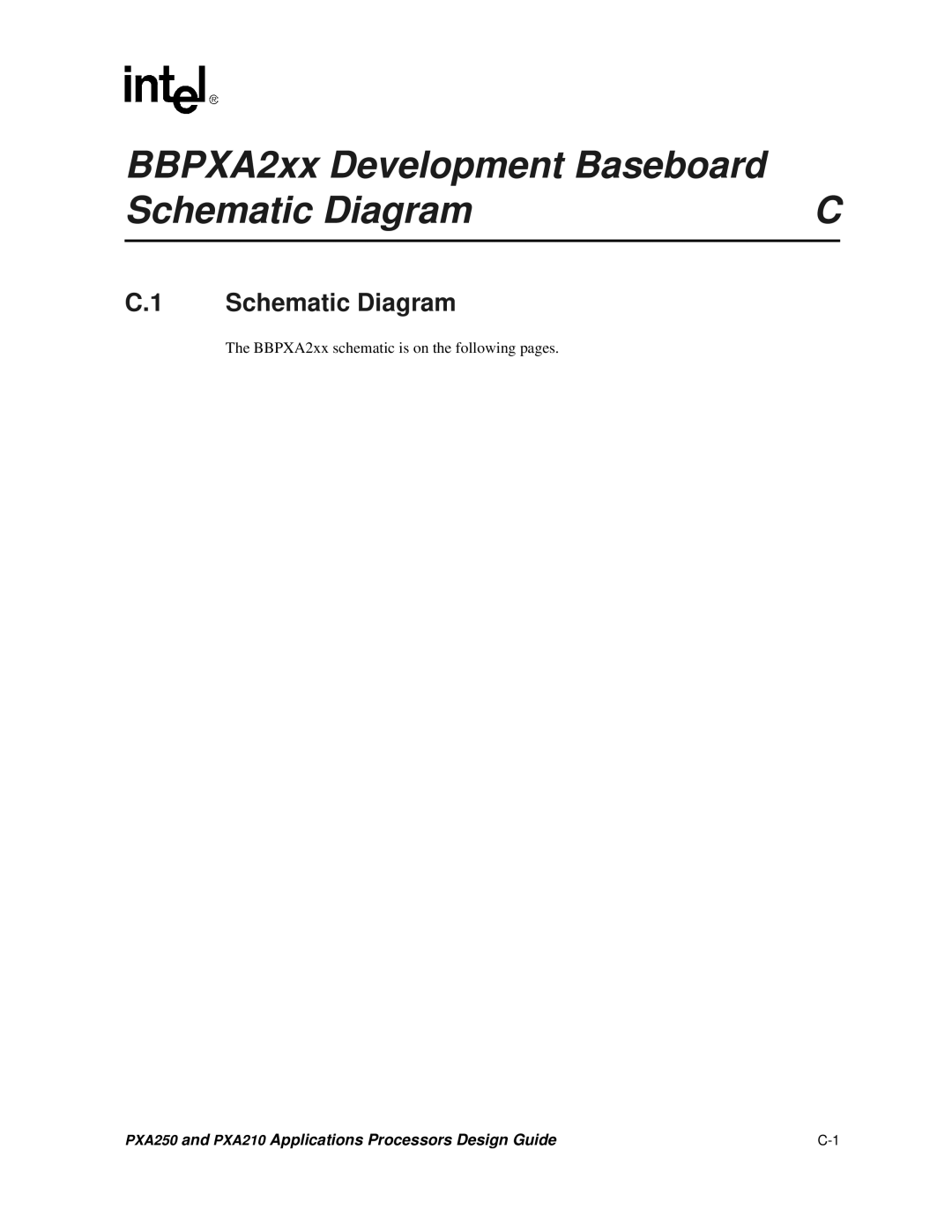 Intel PXA250 and PXA210 manual BBPXA2xx Development Baseboard Schematic Diagram 