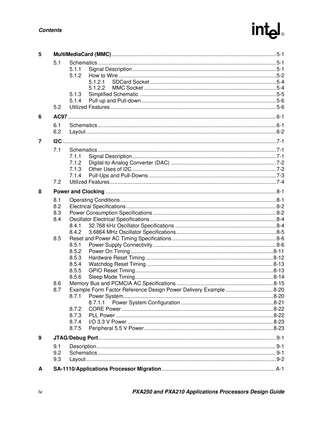 Intel PXA250 and PXA210 manual MultiMediaCard MMC 