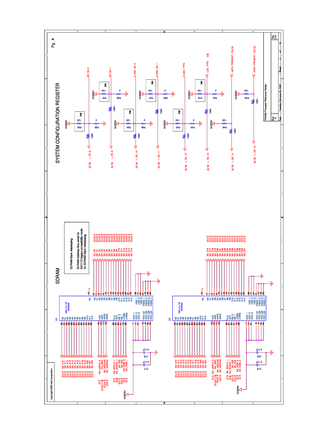 Intel PXA250 and PXA210 manual Sdram, System Configuration Register, SDRAM Bank Addressing 