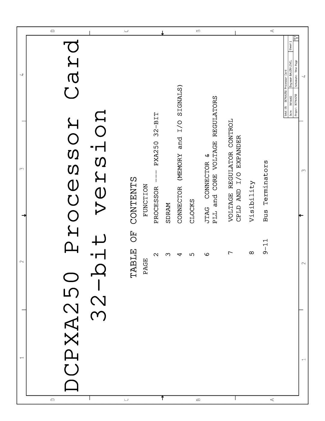 Intel PXA250 and PXA210 manual DCPXA250 Processor Card 32-bit version, Table Of Contents 