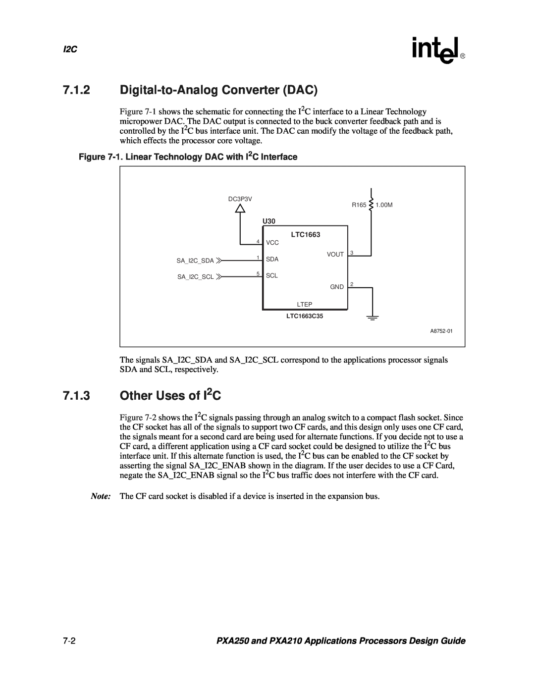 Intel PXA250 and PXA210 Digital-to-Analog Converter DAC, Other Uses of I2C, 1. Linear Technology DAC with I2C Interface 