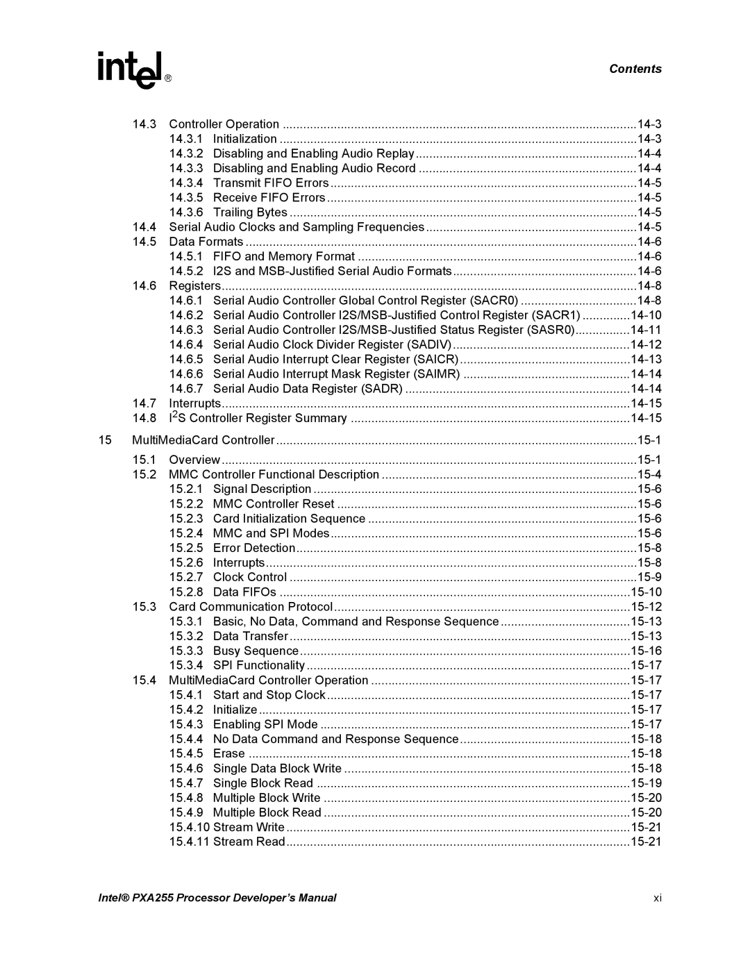 Intel PXA255 manual 14.3 