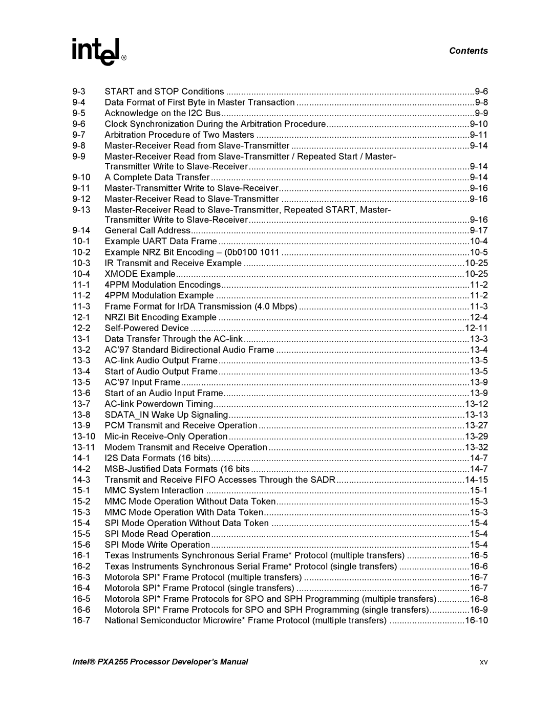 Intel PXA255 manual 10-25 