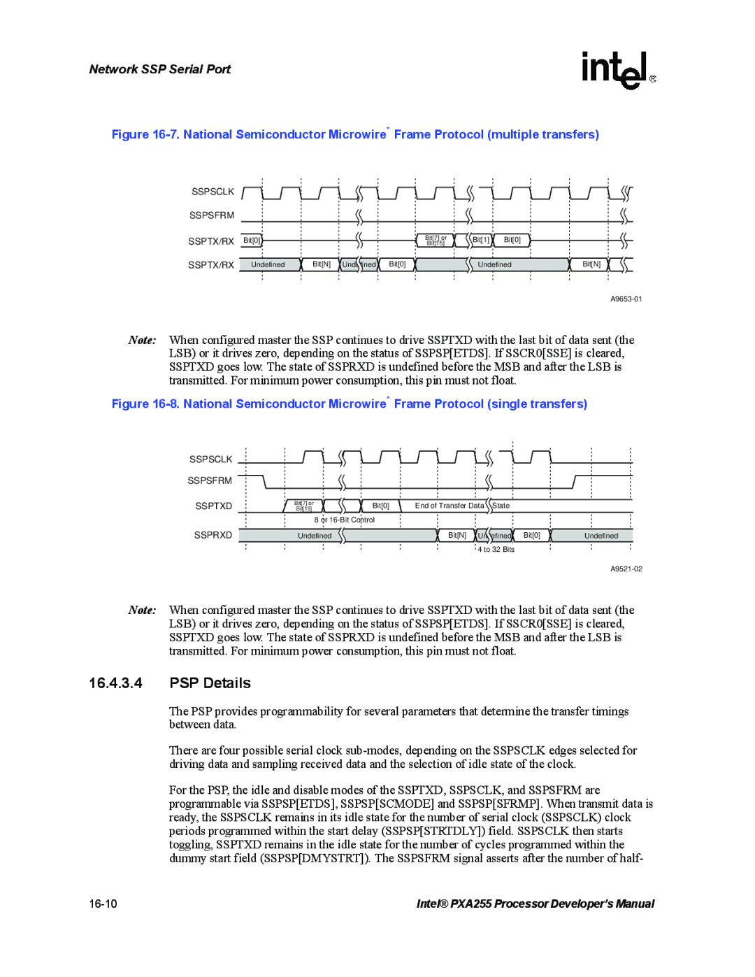 Intel PXA255 manual PSP Details 