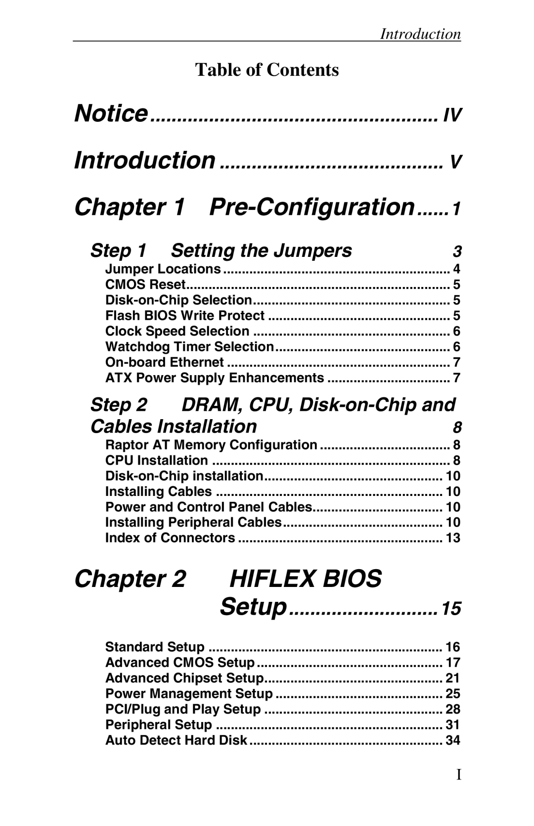 Intel Raptor AT manual Chapter, Pre-Configuration 