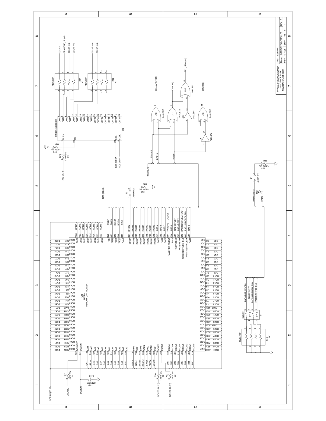 Intel RN, IQ80960RM manual REV Memory Controller Dclkin Dramclk LA 