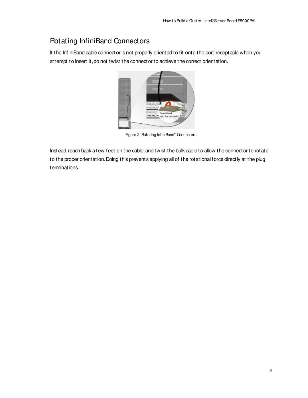 Intel S5000PAL manual Rotating InfiniBand Connectors, Rotating InfiniBand* Connectors 