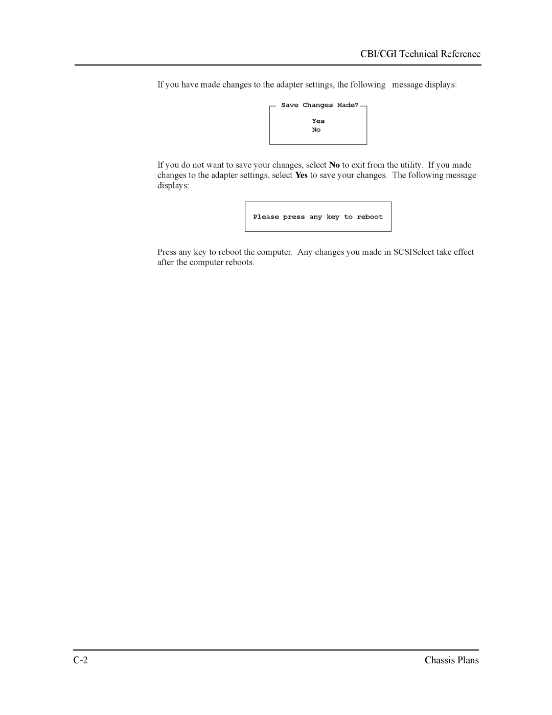 Intel S5721-xxx manual Save Changes Made? Yes 