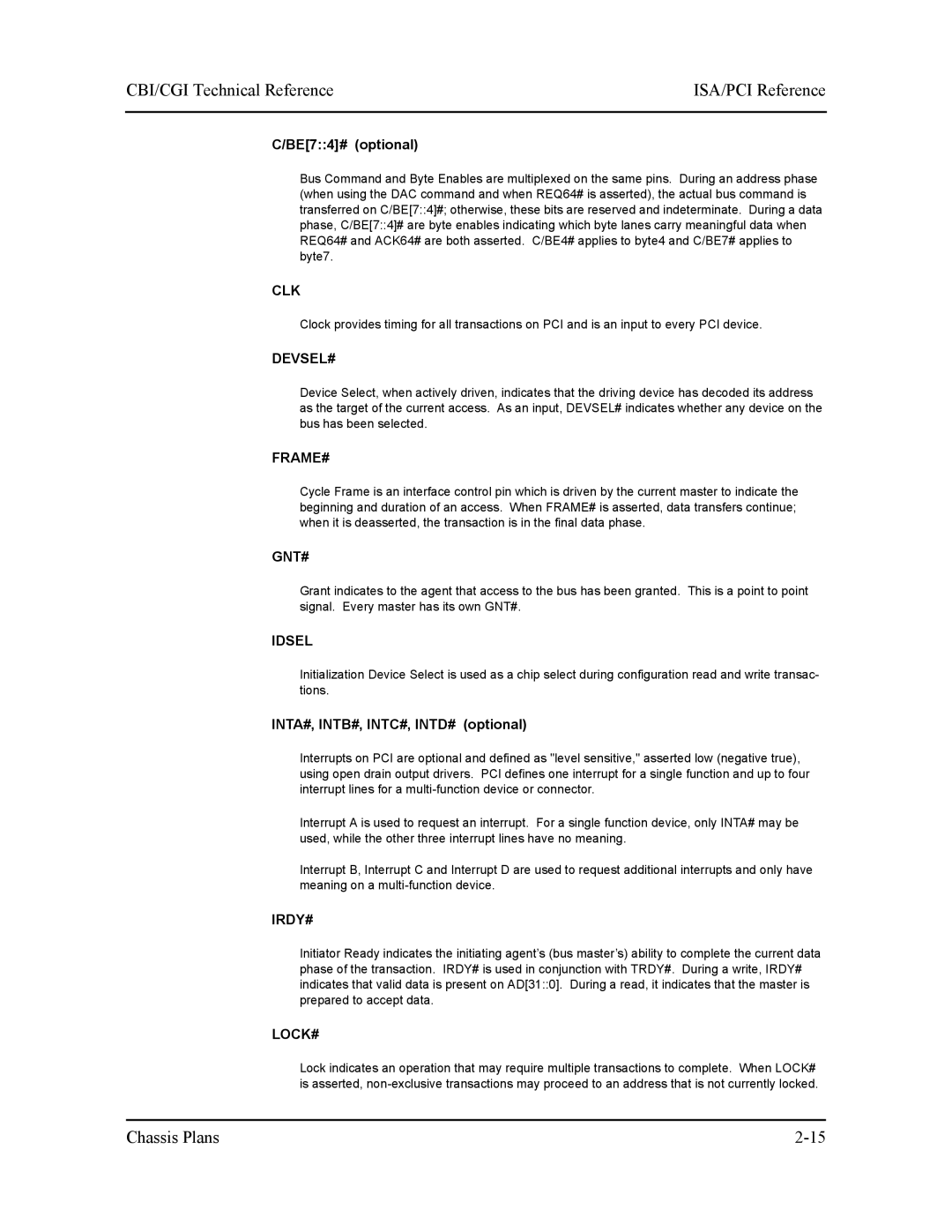 Intel S5721-xxx manual Clk 