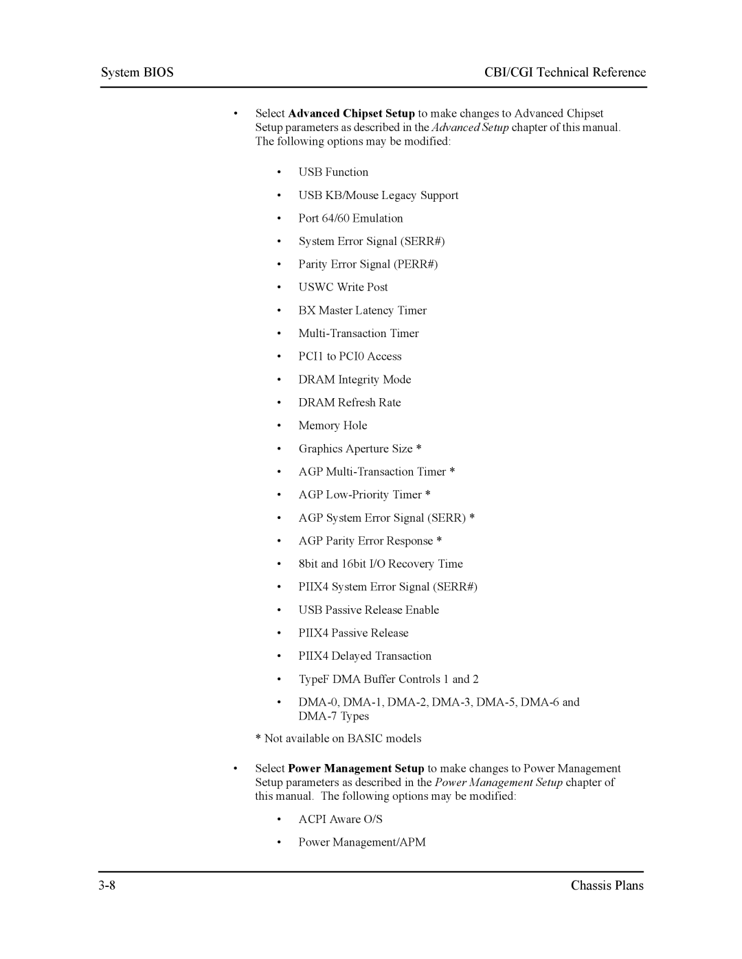 Intel S5721-xxx manual System Bios 