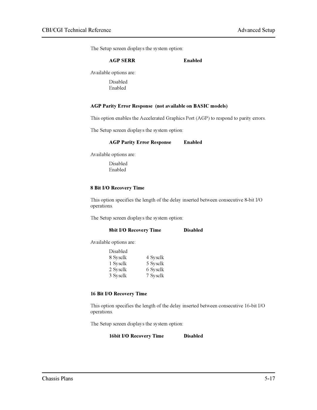 Intel S5721-xxx manual AGP Serr 