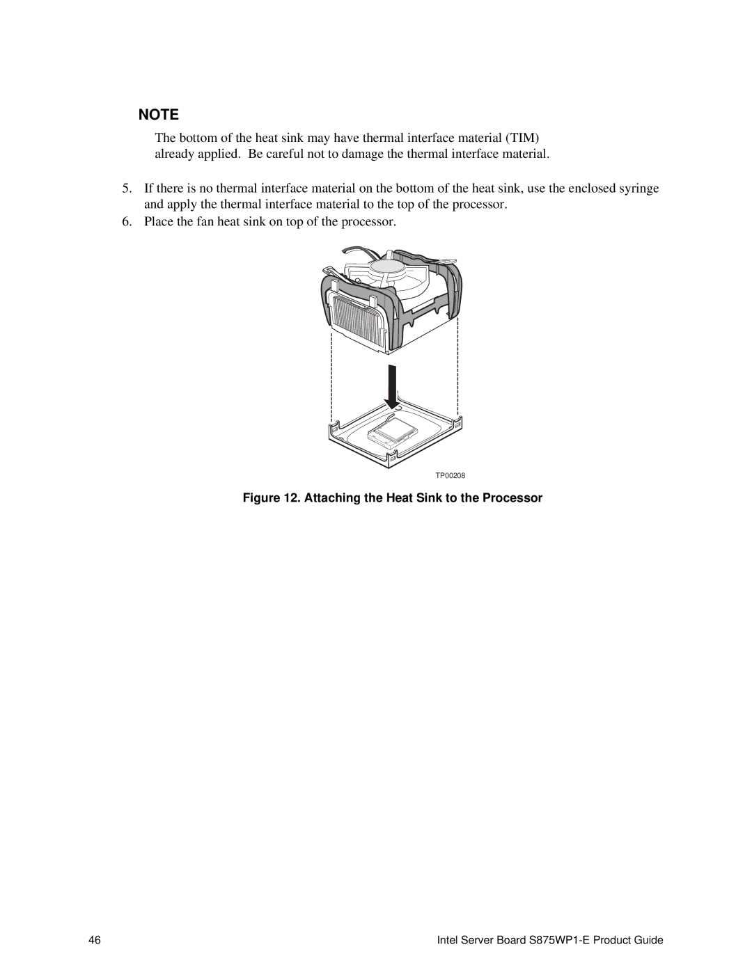 Intel S875WP1-E manual Attaching the Heat Sink to the Processor 