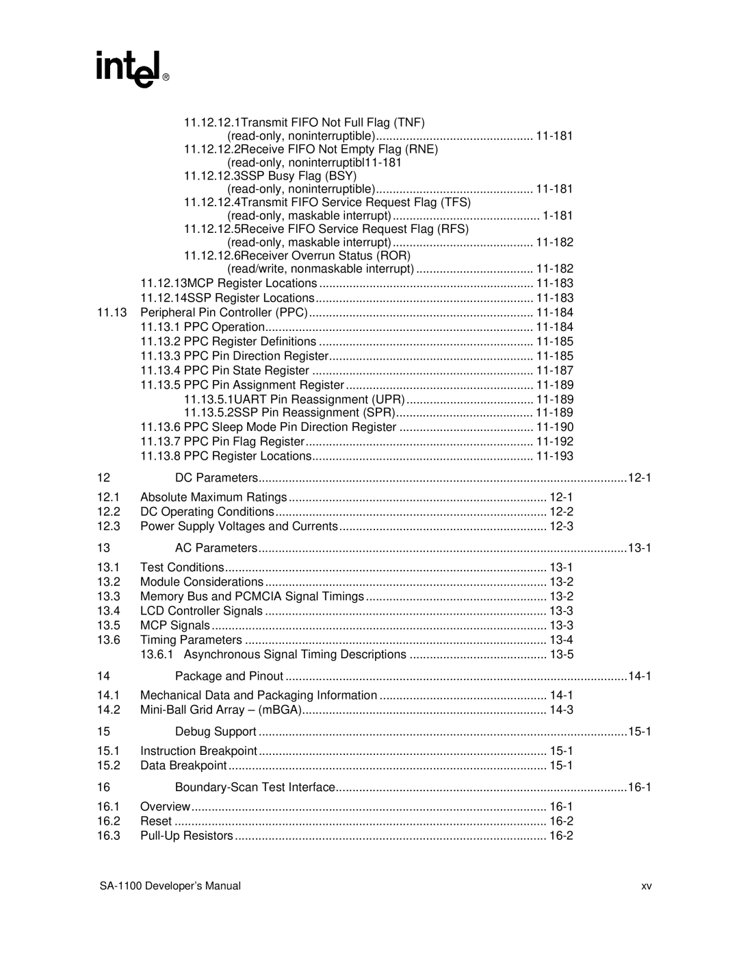 Intel SA-1100 manual 11.12.12.1Transmit Fifo Not Full Flag TNF 