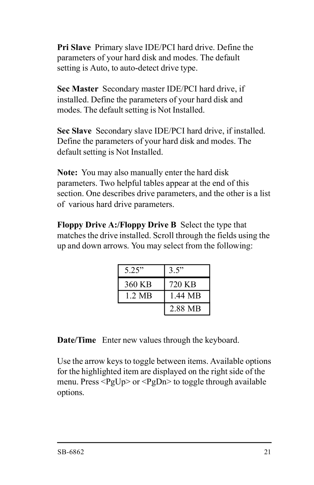 Intel SB-6862 manual 