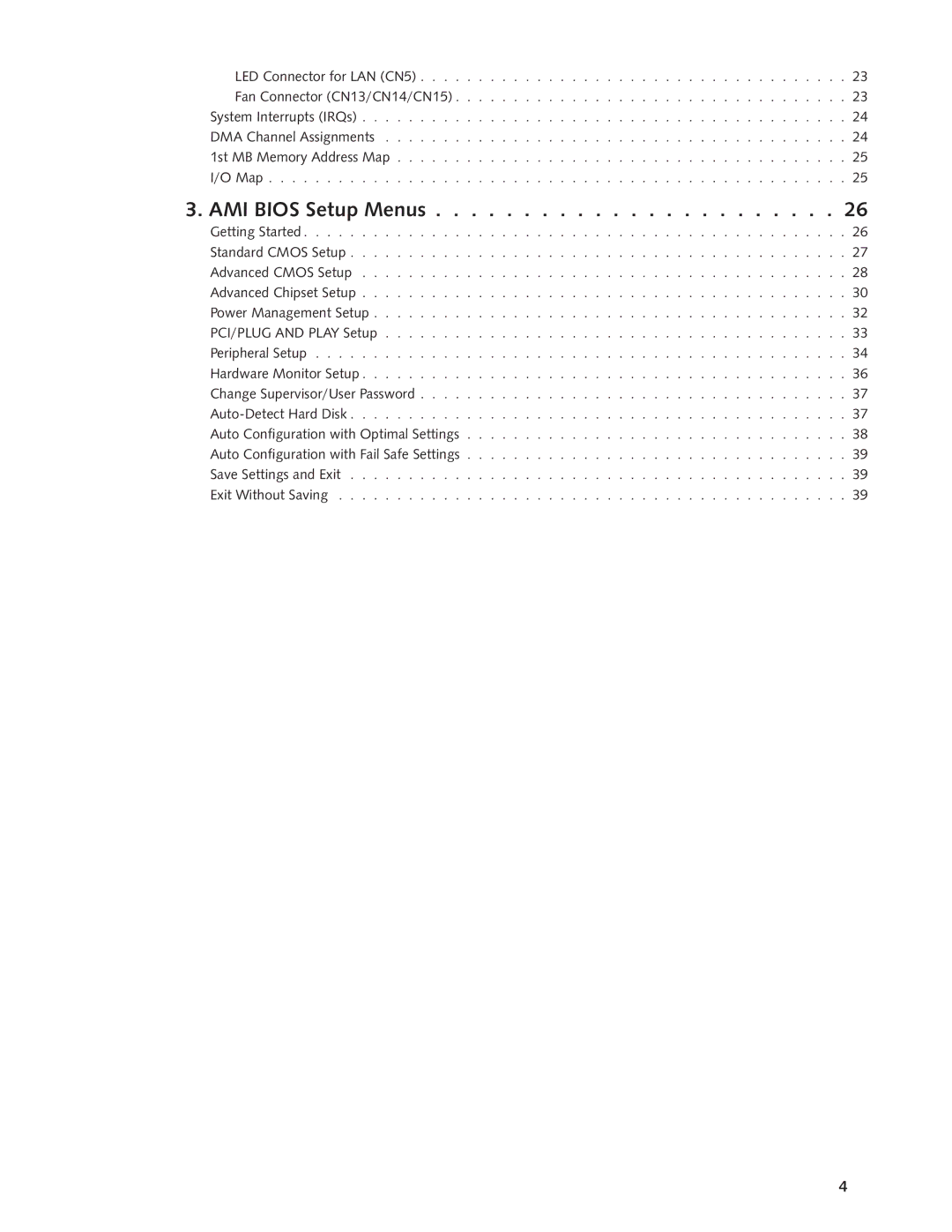 Intel SBC-370 manual AMI Bios Setup Menus 