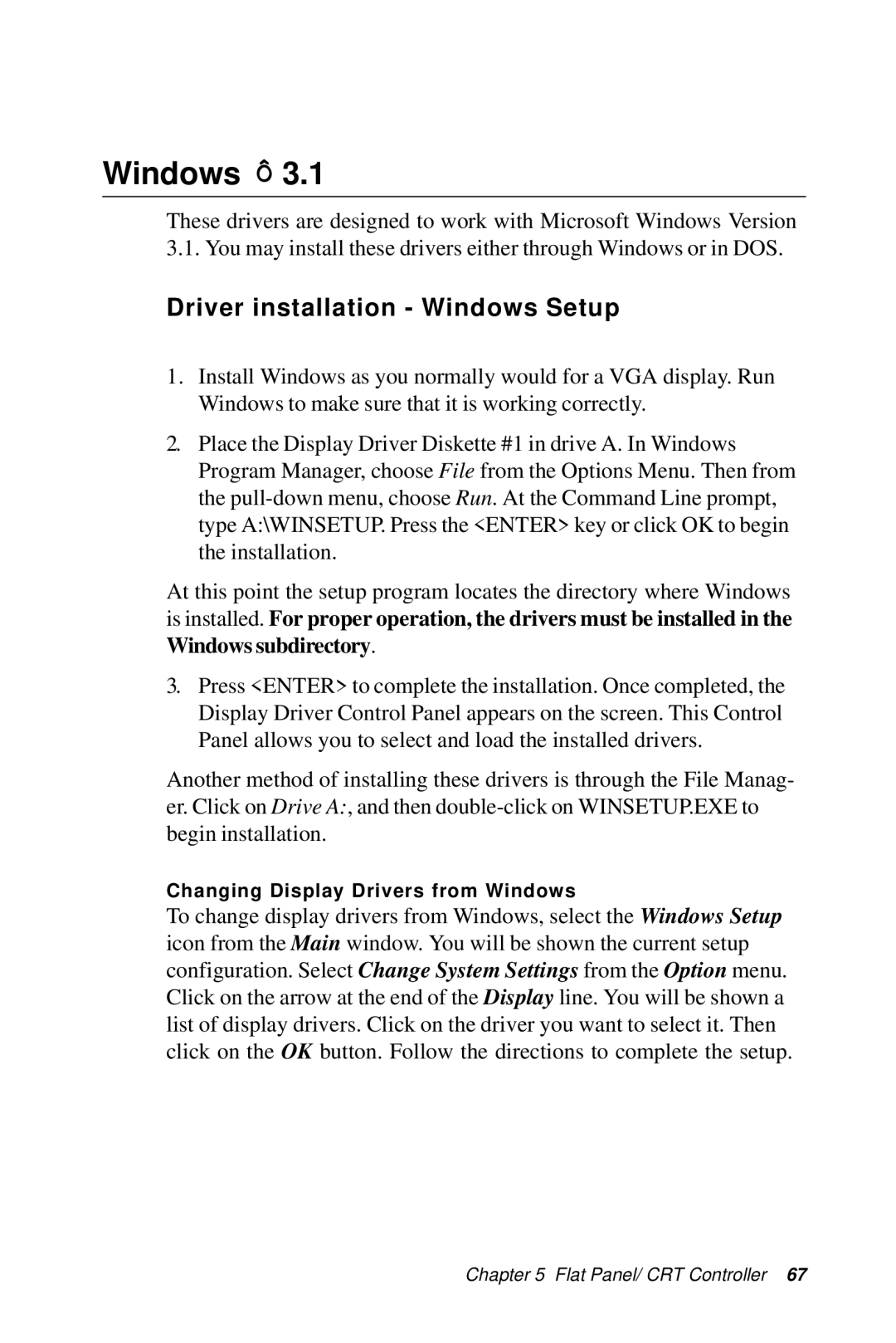 Intel SBC-455 manual Windows Ô, Driver installation Windows Setup 