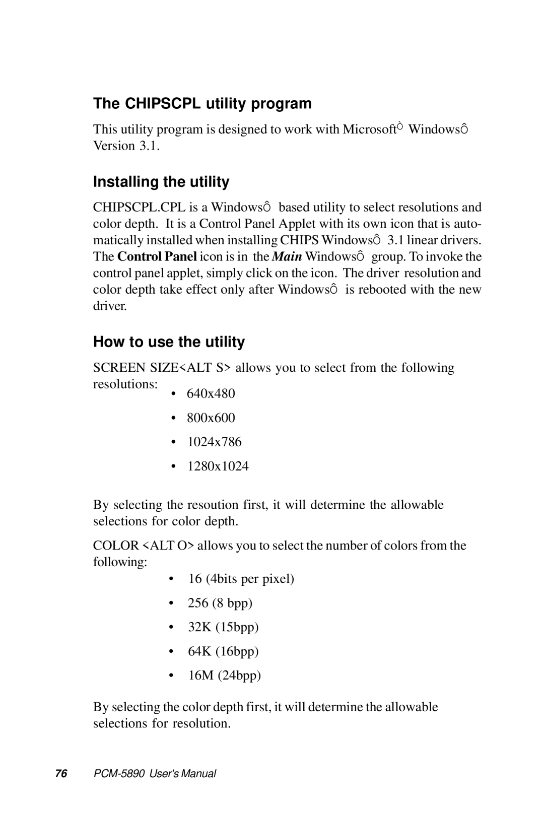 Intel SBC-455 manual Chipscpl utility program, Installing the utility, How to use the utility 