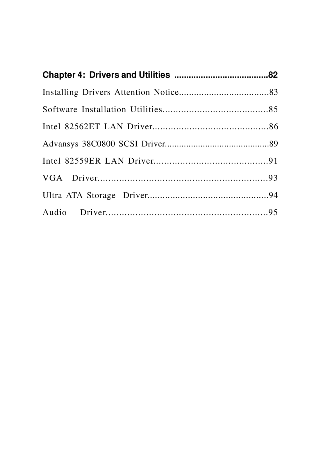 Intel SBC-776 manual Drivers and Utilities 