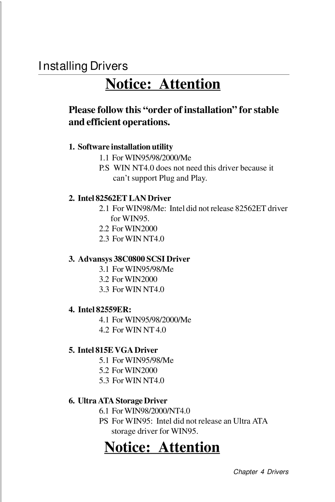 Intel SBC-776 manual InstallingDrivers, Software installation utility 