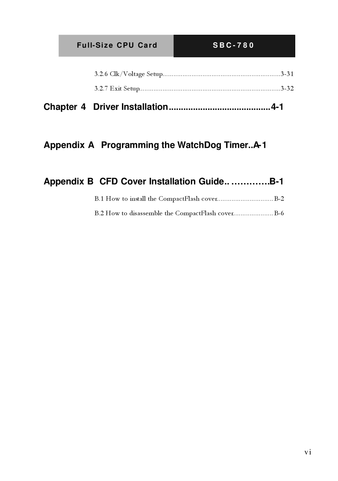 Intel SBC-780 manual Driver Installation 