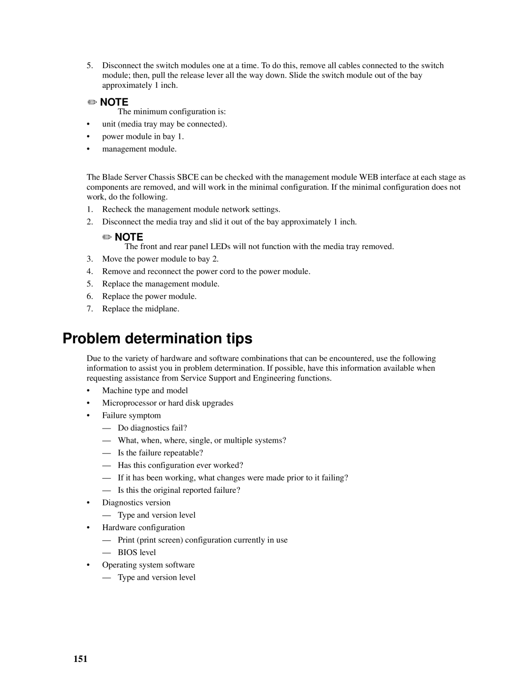 Intel SBCEFCSW, SBFCM manual Problem determination tips, 151 