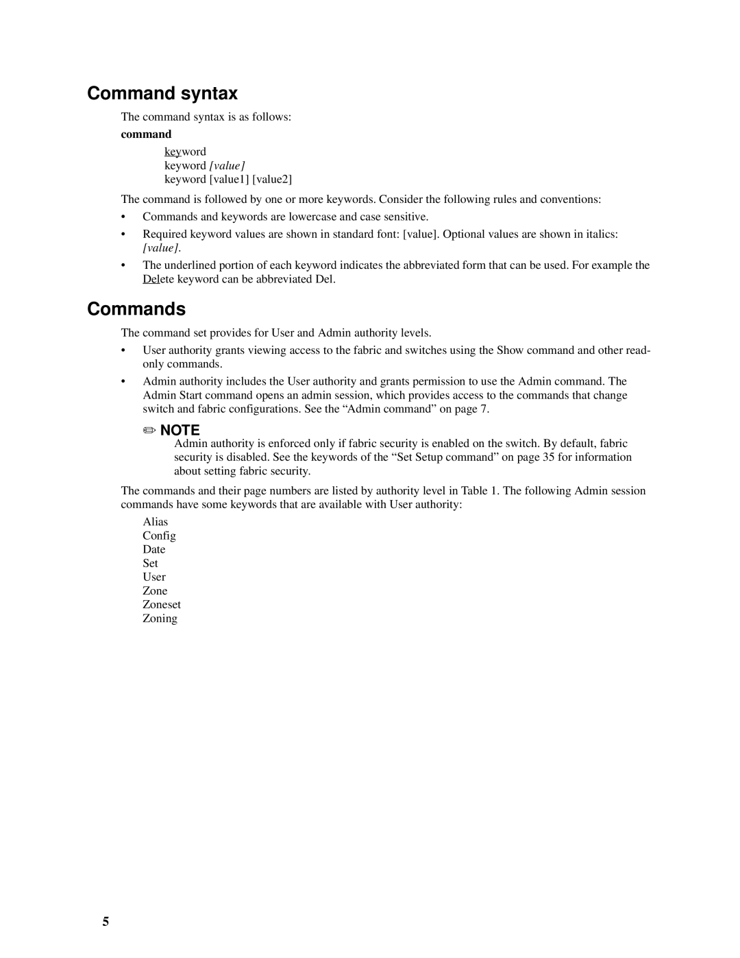 Intel SBCEFCSW, SBFCM manual Commands, Command syntax is as follows 