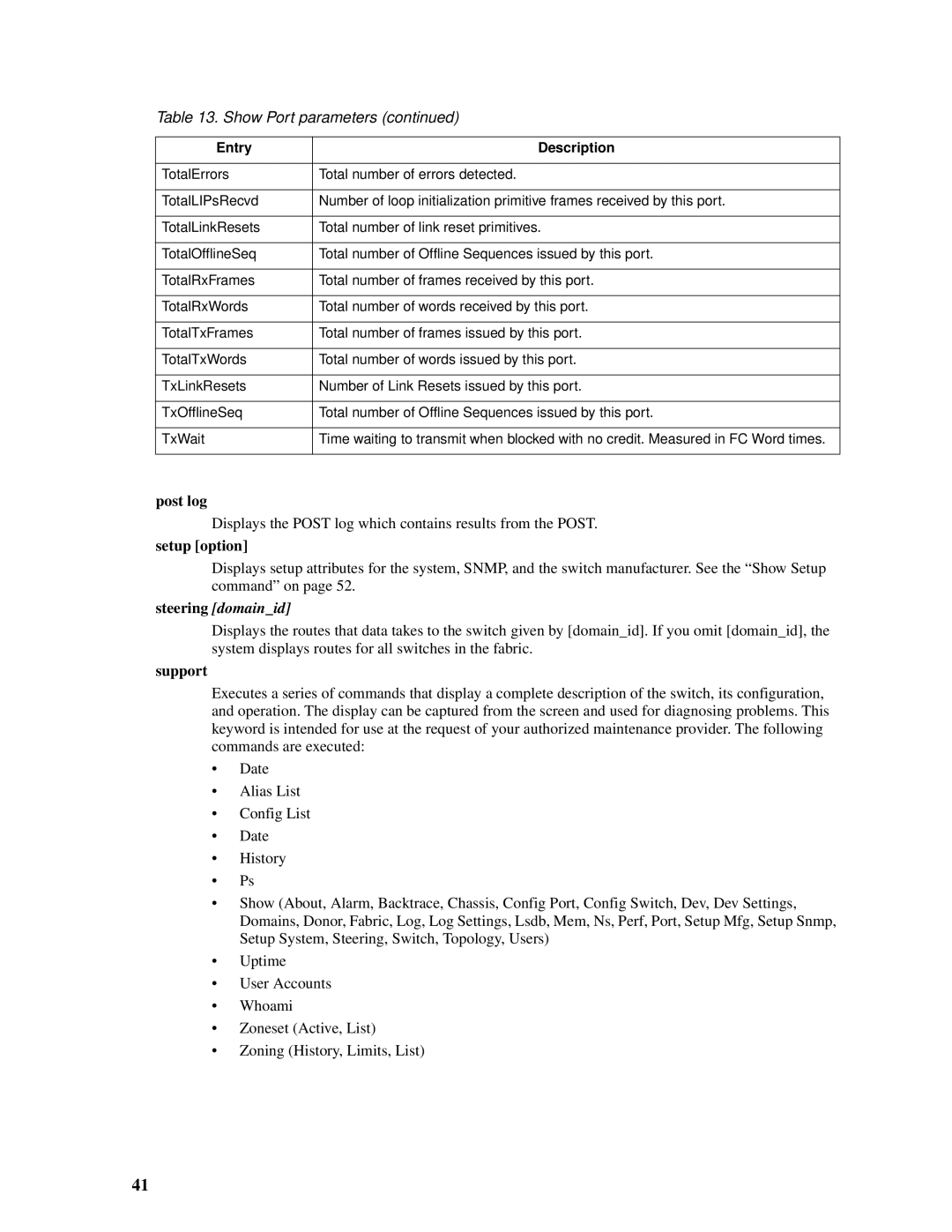 Intel SBCEFCSW, SBFCM manual Displays the Post log which contains results from the Post, Support 