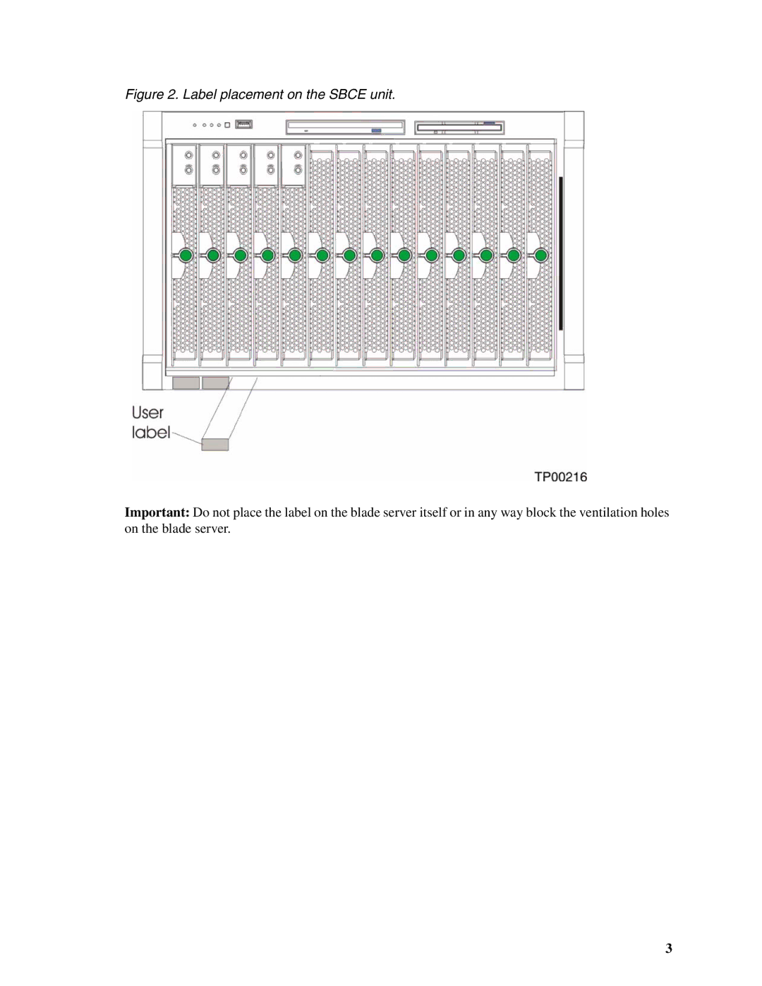 Intel SBX82 manual Label placement on the Sbce unit 