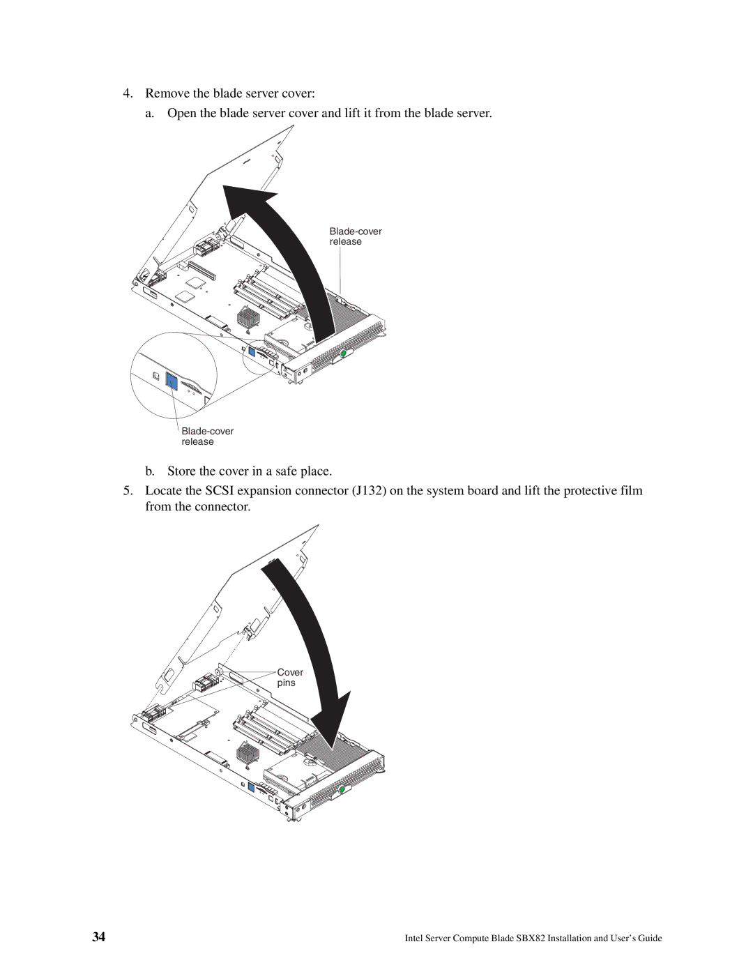 Intel SBX82 manual Cover pins 