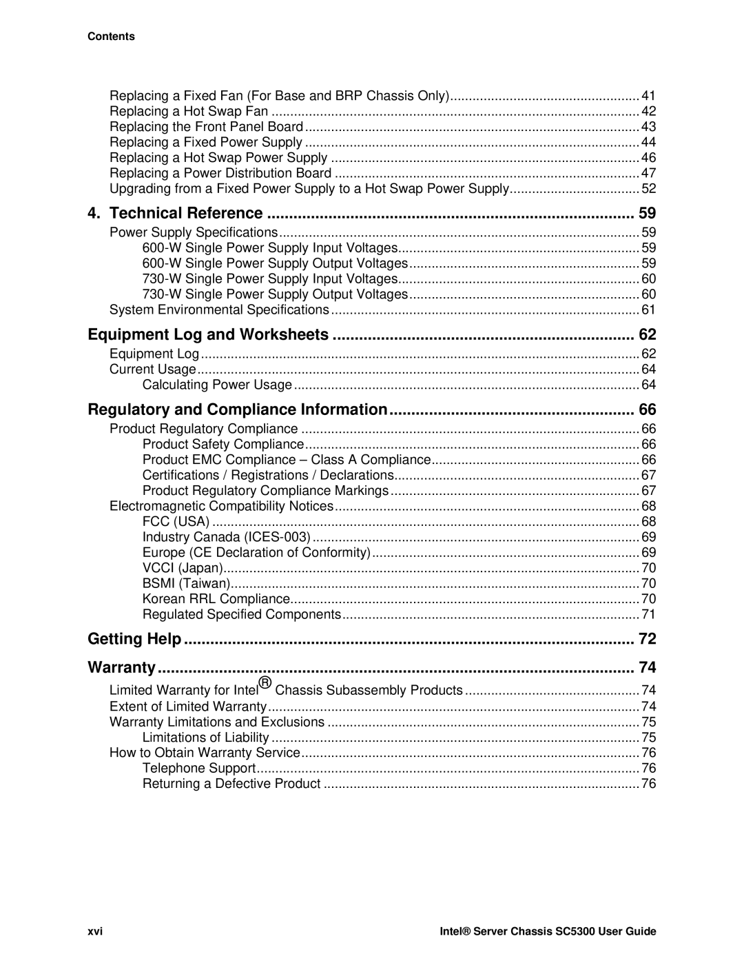 Intel SC5300 BRP, SC5300 LX manual Equipment Log and Worksheets 