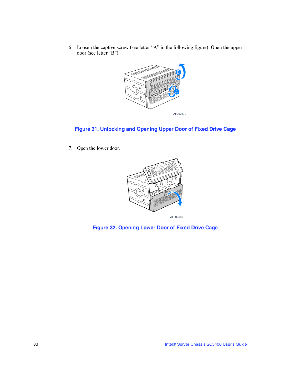 Intel SC5400 manual AF000580 