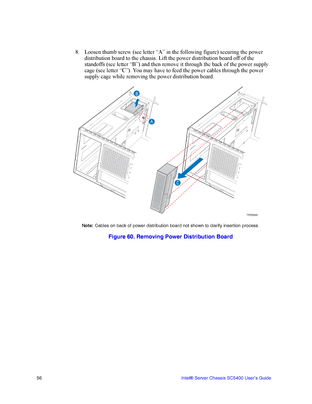 Intel SC5400 manual Removing Power Distribution Board 