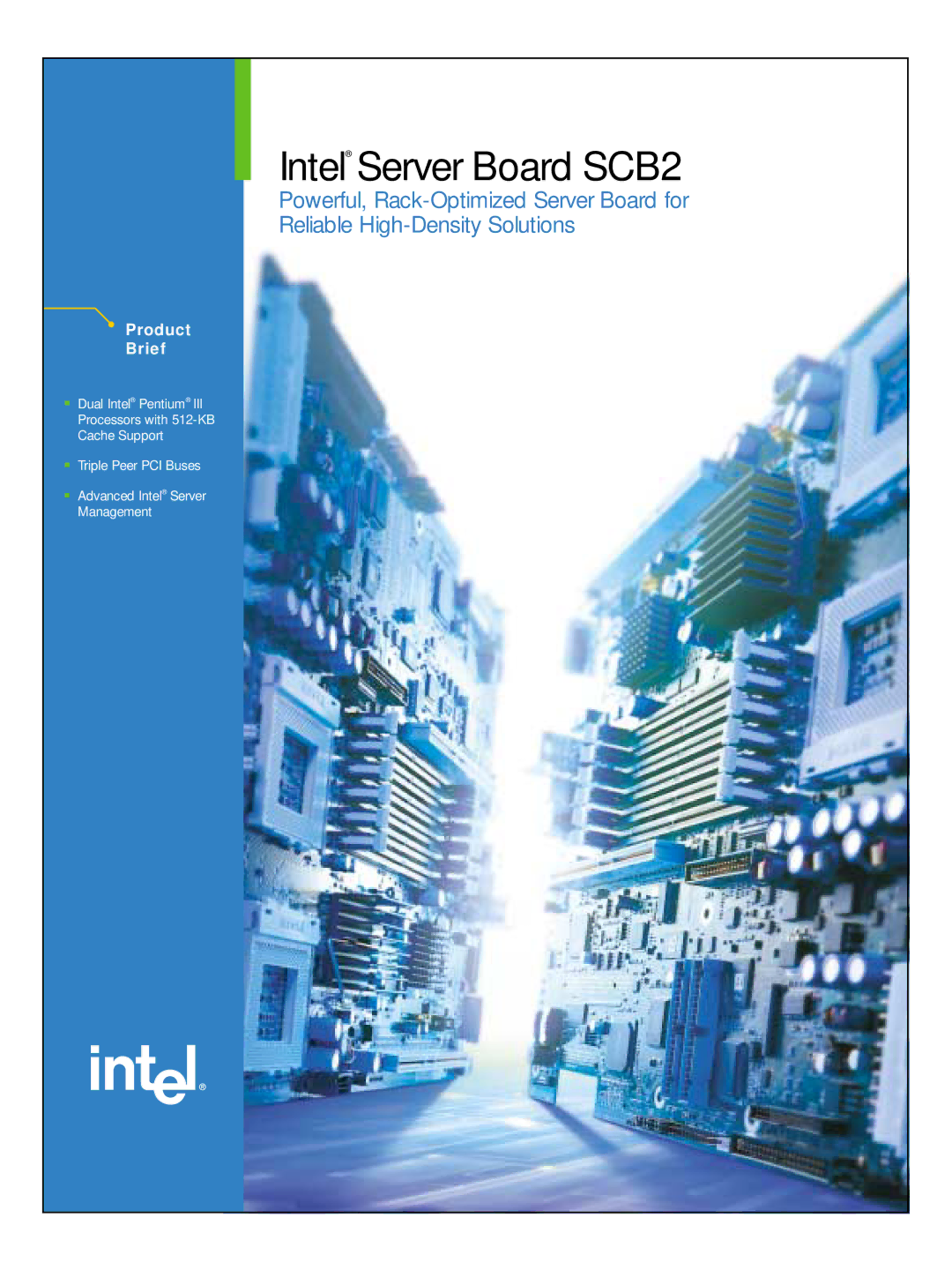 Intel manual Intel Server Board SCB2 