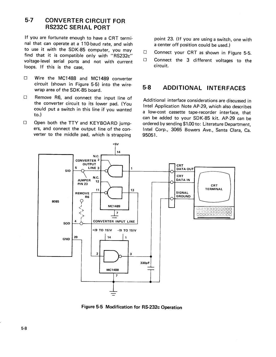 Intel sdk-85 system design kit manual 