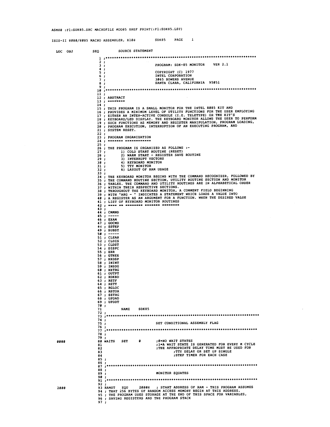 Intel sdk-85 system design kit manual 