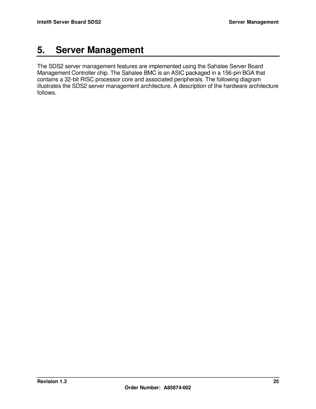 Intel manual Intel Server Board SDS2 Server Management 