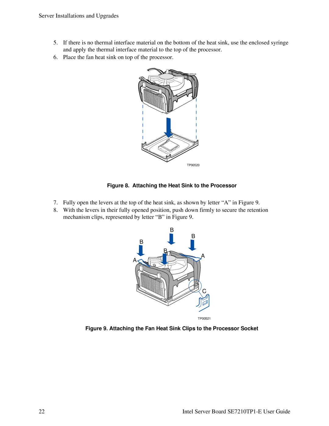 Intel SE7210TP1-E manual Attaching the Heat Sink to the Processor 