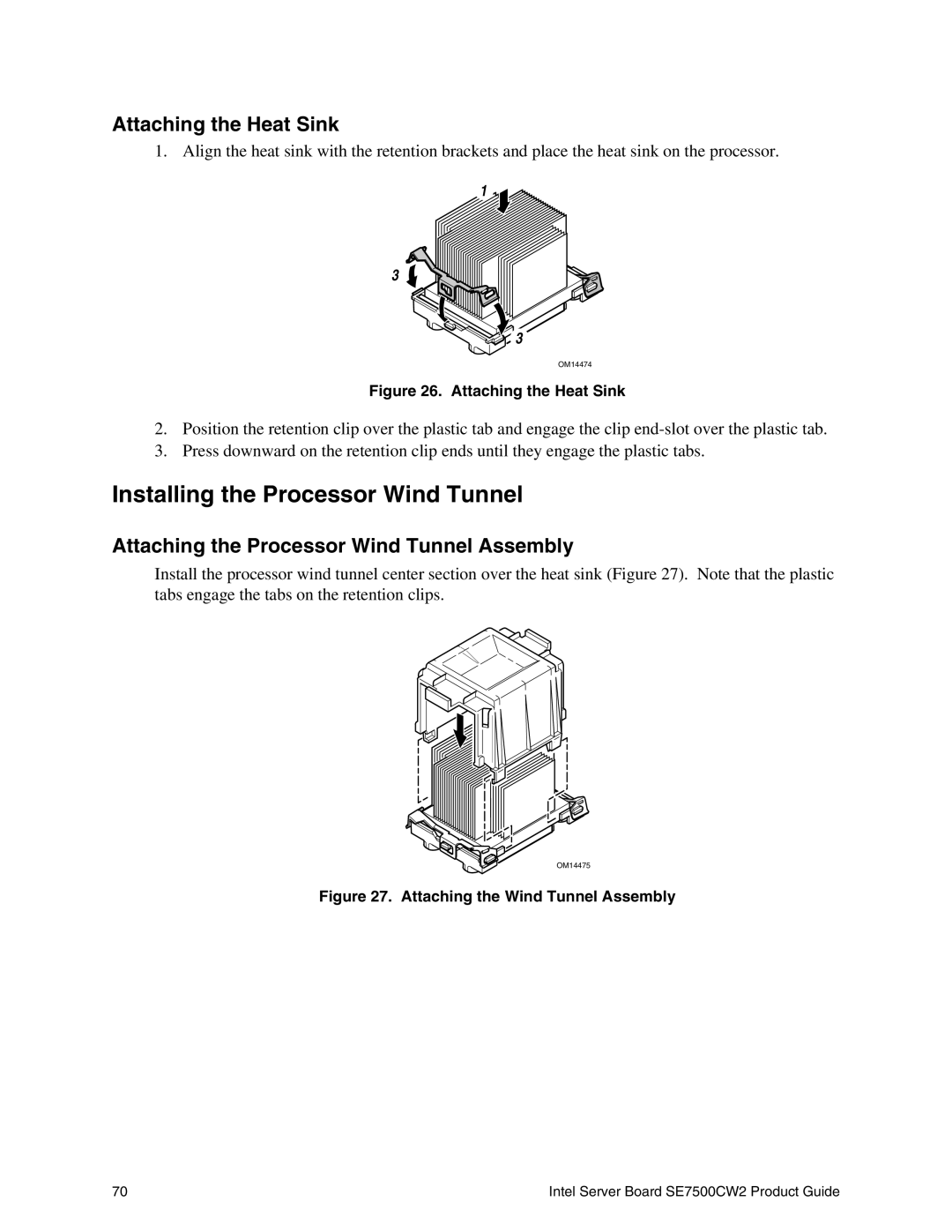 Intel SE7500CW2 manual Installing the Processor Wind Tunnel 