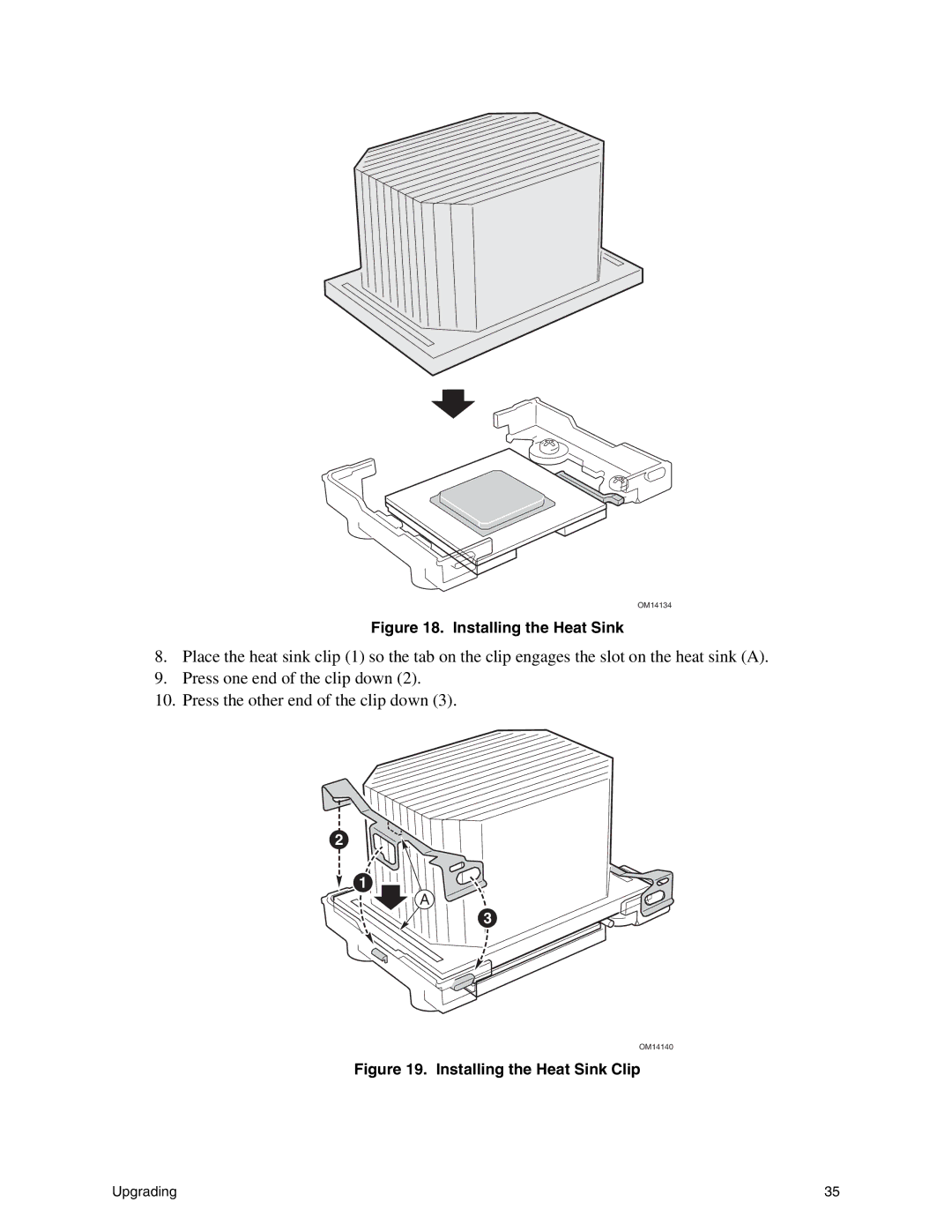 Intel SE7500WV2 manual Installing the Heat Sink 