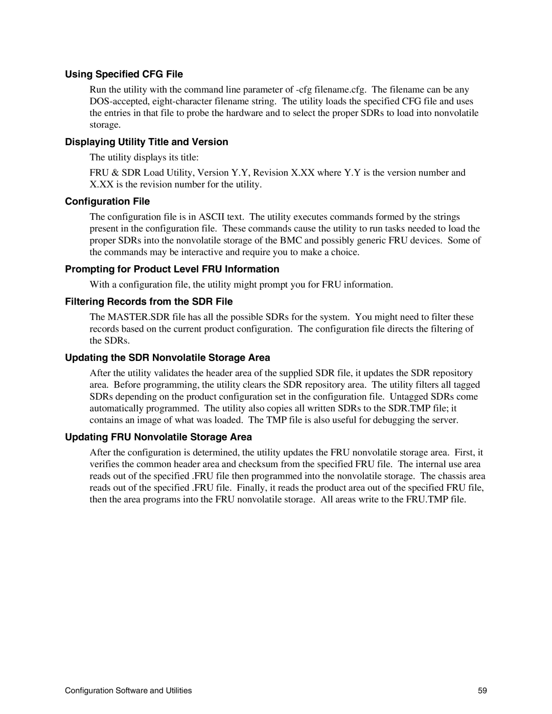 Intel SE7500WV2 manual Prompting for Product Level FRU Information 