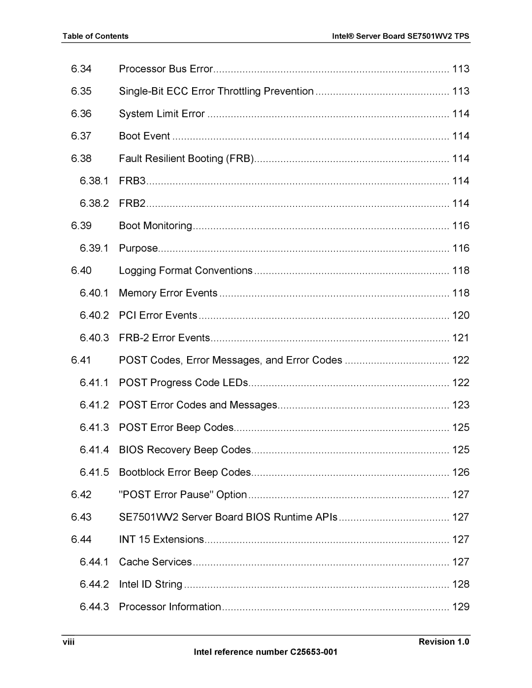 Intel SE7501WV2 manual FRB3, FRB2, Viii 